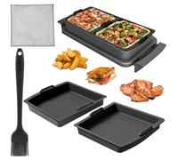 Rierousy Lot de 2 séparateurs de plat de cuisson, compatibles avec Tefal OptiGrill XL, tapis en silicone, insert pour accessoires OptiGrill, moule de cuisson pour rôtir, cuire au four, griller