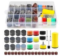 Rierousy Lot de 268 25MM Disques Abrasifs disque polissage Papier pour Dremel mini ponceuse papier a poncer carrosserie Disque Poncage Bois, Métal, Résine Fraisage Gravure Meulage