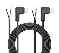 Riertostng 90 Degrés USB C à 2 épingles fils nus fils d'extrémité ouverte 2M / 6FT, USB Type C mâle plug pigtail câble d'alimentation 22AWG 5V / 3A, pour USB C équipement installé