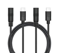 Riertostng Câble d'alimentation DC 3,5 mm x 1,35 mm vers USB C 1 M/3FT, DC 35135 femelle vers USB type C mâle 5 V 3 A Câble de charge Câble d'extension pour lampe de bureau LED, petit ventilateur, etc