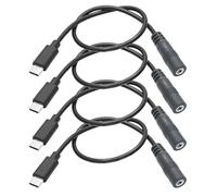Riertostng Câble d'alimentation DC vers USB 1FT, 5 V, 22 AWG, pour lampe de bureau LED, petit ventilateur, etc. Autres équipements USB (DC 35135 Fenale vers Type C mâle - 1FT)