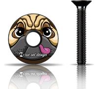 Riesel Design Bouchon De Direction En Carbone Avec Vis En Aluminium Pour Vélo De Course, Gravel, Cyclocross, Mtb/Potence Et Tige De Direction Pour Toutes Les Tiges De Fourche, Potence 1 1/8