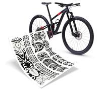 Riesel Design® - Frame:Tape 3000" Kit Protection de Cadre de vélo - Film de Protection élégant - 17 Formes Auto-adhésives - Illuminati