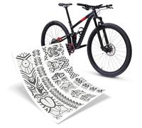 Riesel Design® - Frame:Tape 3000" Kit Protection de Cadre de vélo - Film de Protection élégant - 17 Formes Auto-adhésives - Maori Grey