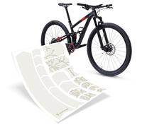 Riesel Design® Frame:Tape 3000 Protection de Cadre de vélo - Film de Protection élégant pour vélo / 17 Films de Protection Autocollants pour vélo/Film de Protection de Cadre VTT pour l'ensemble du