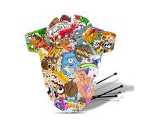 Riesel Design® Garde Boue - Criss:Cross Garde-Boue Avant pour vélo CX/Gravel (livrés avec Colliers Rilsan) Made in Germany - Stickerbomb Eyecatcher, Taille unique