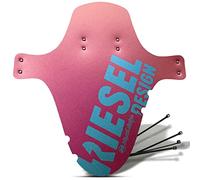 Riesel Design® Garde Boue - KOLOSS Garde Boue Plus (livrés avec Colliers Rilsan) pneus Jusqu’à 3.0’’ Made in Germany -Flipflop Red-Gold