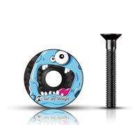 Riesel Design Stem : Cap Bouchon de diretion Adulte Unisexe, Monster Blue, 1 1/8" (2,85 cm)