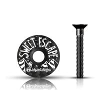 Riesel Design - STEM Cap - Bouchon de diretion vélo Haut de Gamme en Carbone + vis Aluminium anodisée - 6gr !!!! Taille 1 1/8’’ - Vanlife