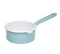 Riess, 0036-109 Casserole avec grand bec verseur, édition spéciale Nature Green Light, diamètre 14 cm, capacité 0,75 l, émail, vert, induction