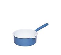 Riess, 0037-129 Casserole à manche avec grand bec verseur, 16 cm, 1,0 l, émail, édition Classic Natural Blue Dark 0,469 kg, 1 litre, 32,7 x 19,2 x 7 cm