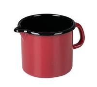 Riess, 0040-020 Casserole 12 Classic - Couleur : rouge - Diamètre : 12 cm - Hauteur : 11,5 cm - Capacité : 1 l - Émail - Rouge/noir