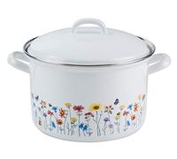 RIESS 0125-070 Marmite à viande avec couvercle Diamètre 22 cm Capacité 4,5 l Country Décor spécial FLORA