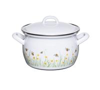 Riess, 0164-137 - Marmite avec couvercle - 16 cm - 1,5 l - Dimensions : 22,5 x 17,7 x 15,5 cm - Poids : 1,054 kg - Abeille - Émail (0164-137)