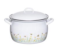 Riess, 0164-137 - Marmite avec couvercle - 20 cm - 3,5 l - Dimensions : 27 x 22 x 19 cm - Poids : 1,6 kg - Abeille - Émail (0166-137)
