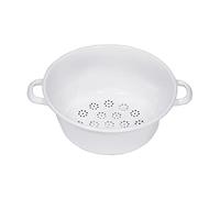 Riess, 0328-033, passoire à légumes, CLASSIC-BLANC, diamètre 26 cm, hauteur 11,5 cm, émail, blanc, passoire multifonction, avec 2 poignées