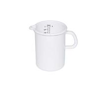 Riess 0337-033 Lot de 9 ustensiles de cuisine en émail Blanc Ø 9 cm Capacité 1/2 l Hauteur 12 cm