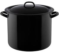 RIESS 0348-017 Marmite à provisions 32 cm Couvercle en émail avec trous, noir / Casserole