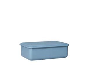 Riess, 0417-125 Récipient en émail avec couvercle 23 x 15 x 7 cm Design SERVE + STORE Bleu framboise Poids 0,63 kg H 23,4 x 15,7 x 7 cm
