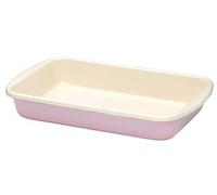 Riess, 0434-006, Plat à four 32/19, CLASSIC - Coloré/PASTELL, couleur rose, longueur 36 cm, largeur 21,5 cm, hauteur 5,5 cm, émail