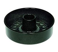 Riess, 0485-022, moule à gâteau, 26 cm, 3 pièces, CLASSIC - MOULES À PÂTISSERIE, hauteur 8,0 cm, boulanger professionnel, moule à pâtisserie, émaillé, noir, avec fond tubulaire, induction
