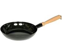Riess 0564-022 Classic Poêle ronde avec manche en bois Noir Ø 24 cm