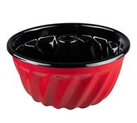 generisch Riess 0632-020 Moule à gougelhupfform 24 cm en acier émaillé Rouge 0,839 kg 24 cm Diamètre 25 x 25 x 13,7cm