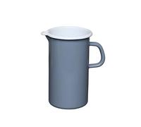 Riess, 0836-065 - Pichet en émail - Diamètre : 10 cm - Capacité : 1,5 l - Gris pur - Dimensions : 16,3 x 11,3 x 19 cm - Pichet à bec verseur - Pot à miel - Verseuse pour réfrigérateur