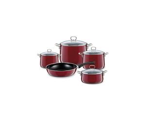 RIESS Batterie de cuisine 5 pièces NOUVELLE Rosso rouge foncé