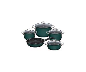 RIESS Batterie de cuisine 5 pièces. TEAL bleu-vert pétrole