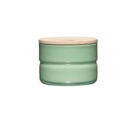 RIESS Boîte de conservation - Boîte de rangement en émail avec couvercle en bois de frêne Truehomewear 6cm 230ml vert