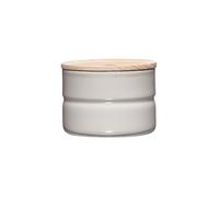 RIESS Boîte de conservation - Boîte de rangement en émail avec couvercle en bois de frêne Truehomewear 6cm 230ml gris
