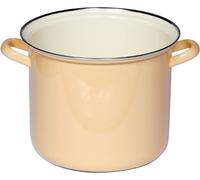 Riess Casserole avec bord chromé Ø20cm 4L pastel jaune d'or émail