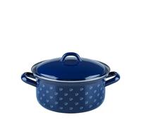 Riess Casserole avec couvercle Ø18cm 1,6L Dirndlblau émail
