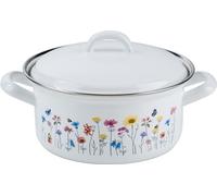 Riess Casserole avec couvercle Ø18cm 1,6L Flora émail