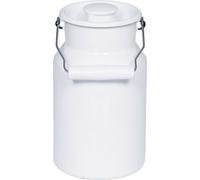 Riess Classic Blanc Pot à lait en émail 2 litres avec couvercle en plastique