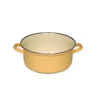 Riess Classic casserole avec bord chromé Ø20cm pastel jaune d'or émail induction