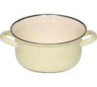 Riess Classic Pastell Casserole avec bord chromé Ø16cm, 1 litre Pastel-jaune Induction