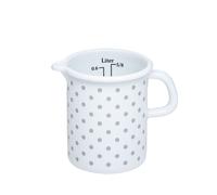 Riess Country à pois Gris Mesure de cuisine Ø9cm 0,5 litre Émail Induction