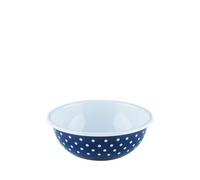 Riess Country Bol de cuisine Ø18cm 1 litre Dirndl bleu à pois émaillé