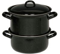 Riess Cuiseur de pommes de terre avec couvercle Ø18cm 2 litres 3 pièces Classic Noir Émail