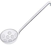 Riess, 0310-033 Cuillère à fente, Classique- Blanc, Longueur 33 cm, Largeur 9 cm, Hauteur 8 cm, Poids 0,8 kg, Émail, Blanc, écumoire