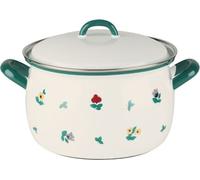Riess Emaille Country Gmundner Streublumen marmite à viande avec couvercle Ø20 cm 3,5 litres