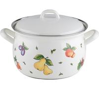 Riess Marmite à viande avec couvercle Ø16cm 1,5 litre émail Country Fruit Garden