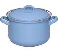 Riess, 0607-128 Marmite avec couvercle 18 cm, 2,5 l, émail, édition classique, bleu moyen, 1,41 kg, 2,5 l, 25,5 x 19,8 x 12,5 cm