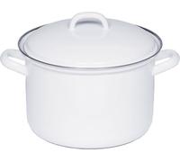 Riess Marmite à viande avec couvercle Ø18cm Classic blanc émail induction