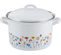 Riess Marmite à viande Flora avec couvercle Ø22cm 4,5 litres émail Country