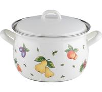 Riess Marmite à viande Fruit Garden avec couvercle 20 cm 3.5 litres émail