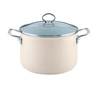 Riess, NOUVELLE-AVORIO 0705-011 Marmite extra forte avec couvercle en verre, diamètre 24 cm, hauteur 23,5 cm, capacité 6,5 l, émail