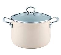 Riess, NOUVELLE-AVORIO 0705-011 Marmite extra forte avec couvercle en verre, diamètre 24 cm, hauteur 23,5 cm, capacité 6,5 l, émail